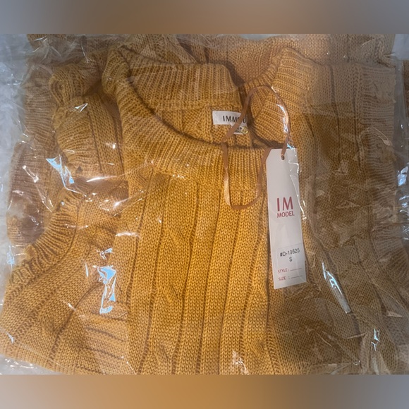 Fall Mid Distress Mustard Color Dress - Picture 4 of 5